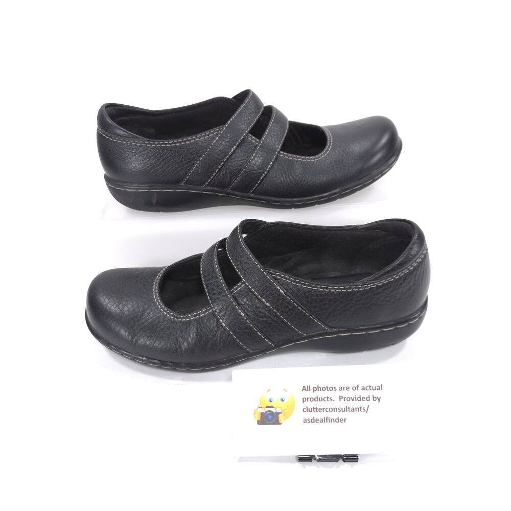 Clarks Bendables Leather Casual Mary Jane Flat Shoe Womens Size 6 80622 Black - Picture 5 of 9